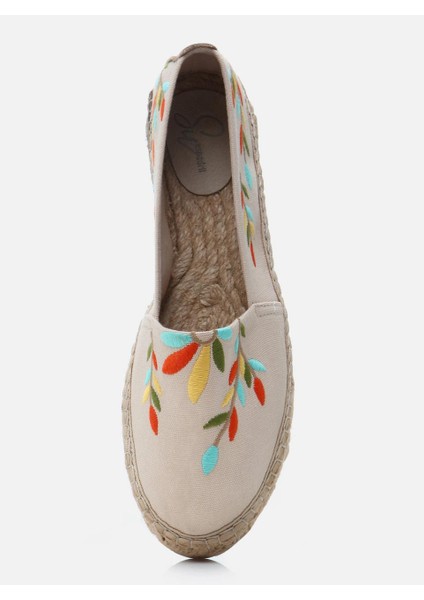 Nataly Ekru-Multi Kadın Düz Espadril