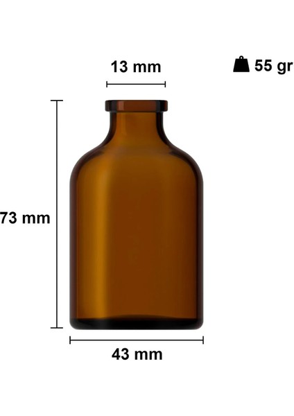 Amber Kahverengi Şişe Mantar Tıpalı 25 Cc, 50 Cc, 100 cc Hediyelik Nişan Süs Tütsü Kolanya Cam Şişe