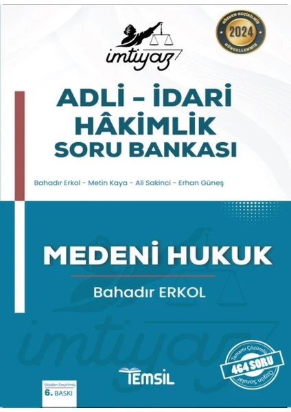 Temsil Yayınları İmtiyaz Adli - İdari Hakimlik Medeni Hukuk Soru Bankası