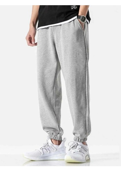 Erkek Gri Regular Fit Eşofman Alt
