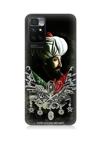Xiaomi Redmi 10 Uyumlu Fatih Sultan Mehmet Han Desenli Silikon Kılıf