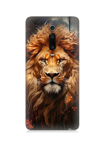 Xiaomi Mi 9t Uyumlu Yorgun Savaşçı Aslan Desenli Silikon Kılıf