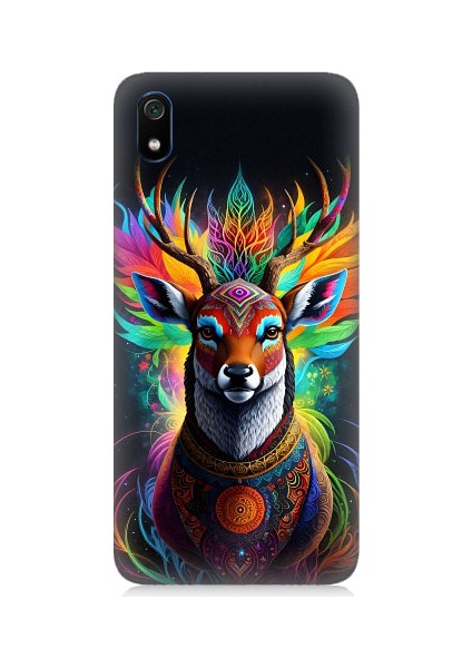 Xiaomi Redmi 7A Uyumlu Mistik Ala Geyik Desenli Silikon Kılıf