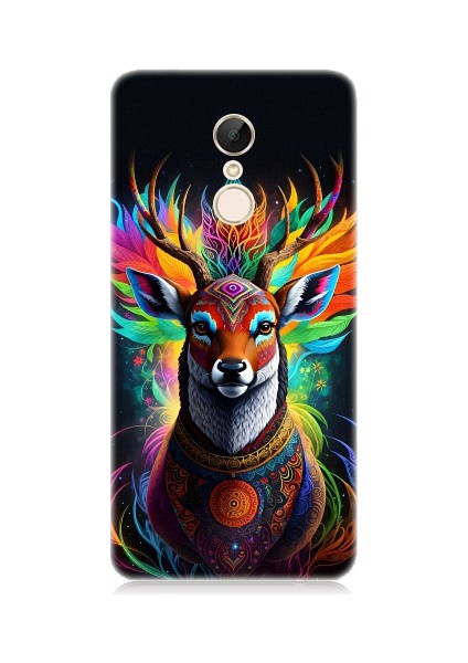 Xiaomi Redmi 5 Uyumlu Mistik Ala Geyik Desenli Silikon Kılıf