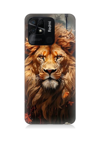 Xiaomi Redmi 10C Uyumlu Yorgun Savaşçı Aslan Desenli Silikon Kılıf
