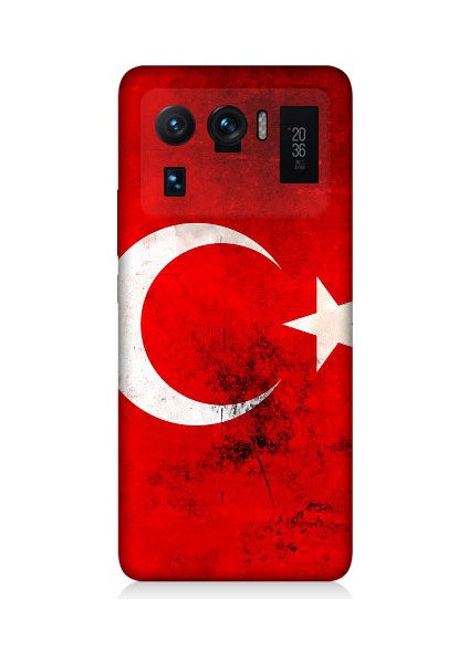Xiaomi Mi 11 Ultra Uyumlu Türk Bayrağı Desenli Silikon Kılıf