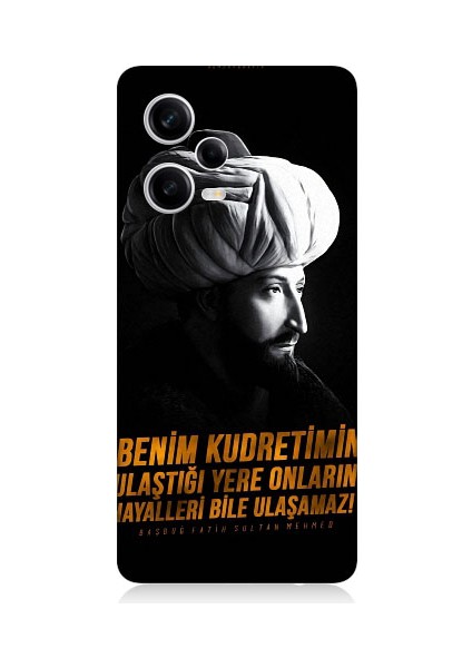 Xiaomi Redmi Note 12 Pro 5g Uyumlu Fatih Sultan Mehmet Han Desenli Silikon Kılıf