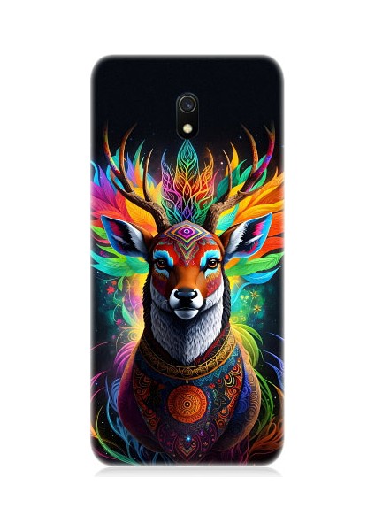 Xiaomi Redmi 8A Uyumlu Mistik Ala Geyik Desenli Silikon Kılıf