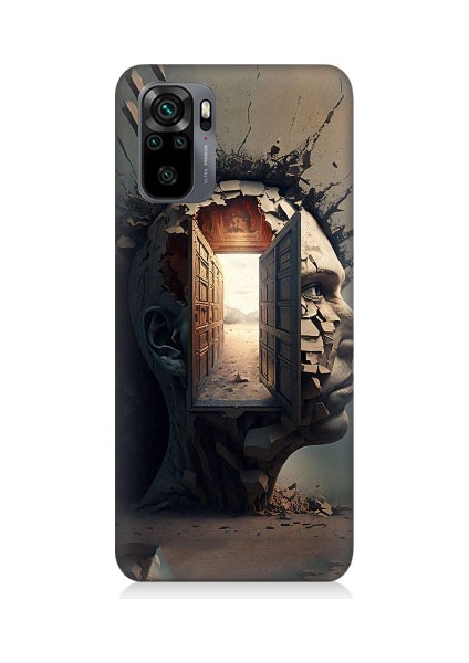 Xiaomi Redmi Note 10 Uyumlu Insan Beyni ve Hayali Desenli Silikon Kılıf