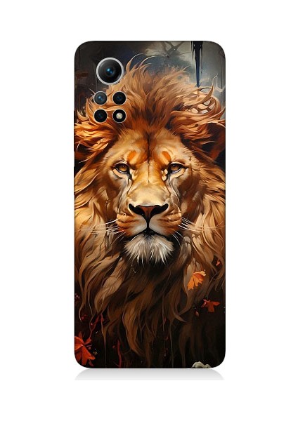 Xiaomi Redmi Note 12 Pro 4g Uyumlu Yorgun Savaşçı Aslan Desenli Silikon Kılıf