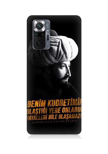 Xiaomi Redmi Note 10 Pro Uyumlu Fatih Sultan Mehmet Han Desenli Silikon Kılıf