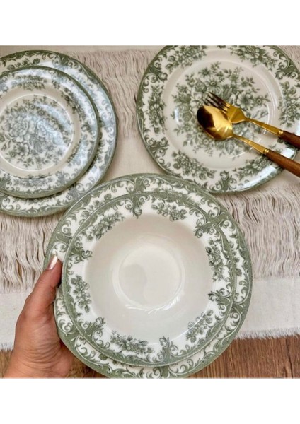 Kosova Rosabella Green 24 Parça Yemek Takımı fırsatları