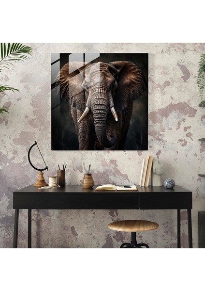 Ethereal Pachyderm Glass Print, 30X30