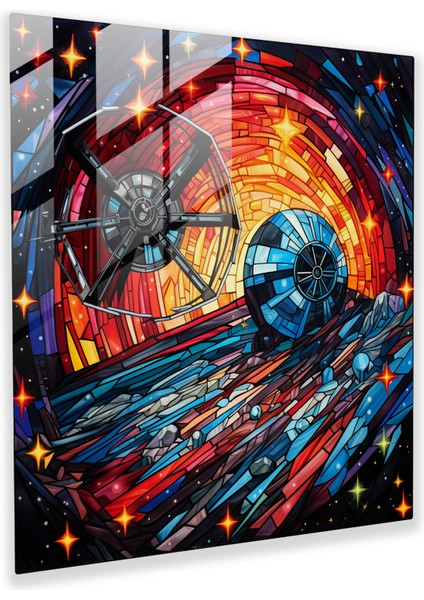 Rebel Alliance Vs Galactic Empire Glass Print, 30X30