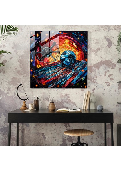 Rebel Alliance Vs Galactic Empire Glass Print, 30X30 fiyatları