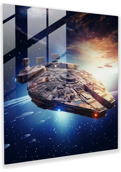 Futuristic Falcon Glass Print, 30X30