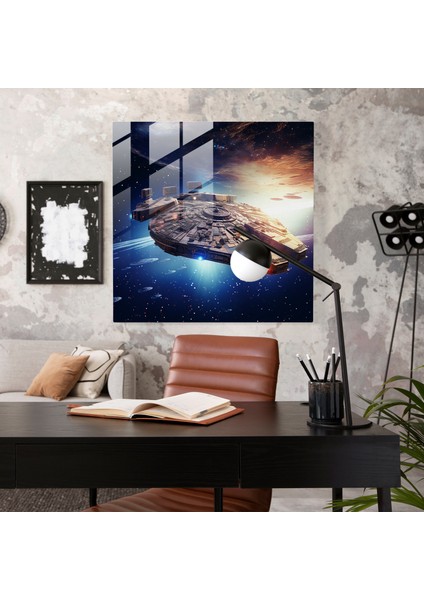 Futuristic Falcon Glass Print, 30X30 fiyatları