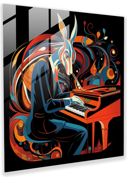 Art Nouveau Bugs Bunny Glass Print, 30X30