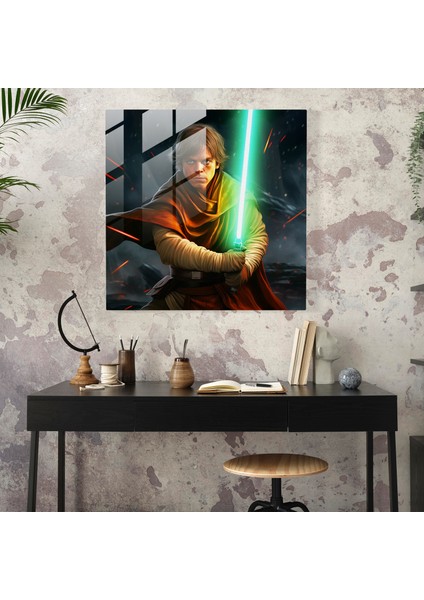 Futurism Allegory Luke Skywalker Glass Print, 70X70 fiyatları