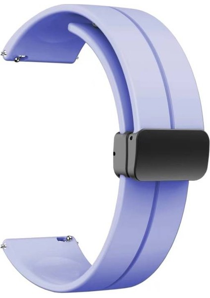 Gear S3 Kordon 22MM Kordon Metal Tokalı Esnek Silikon KRD84