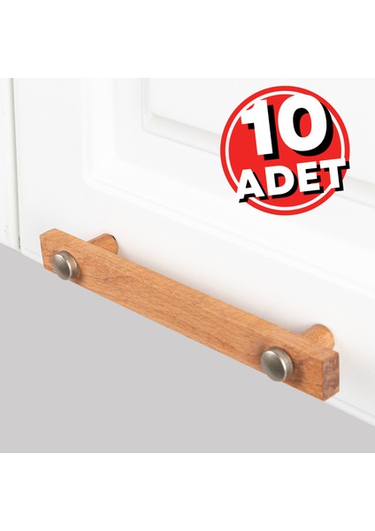 Dolap Kulpu, 10 Adet - Doğal Ahşap Kulp, Cekmece Kulpu, Mutfak Dolap Kulplari ,mobilya Kulpları