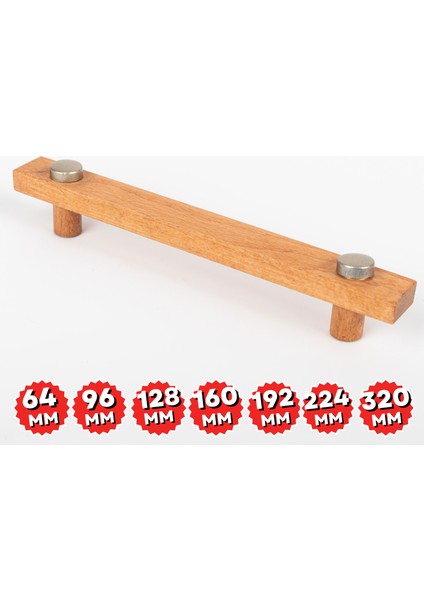 Dolap Kulpu, 10 Adet - Doğal Ahşap Kulp, Cekmece Kulpu, Mutfak Dolap Kulplari ,mobilya Kulpları