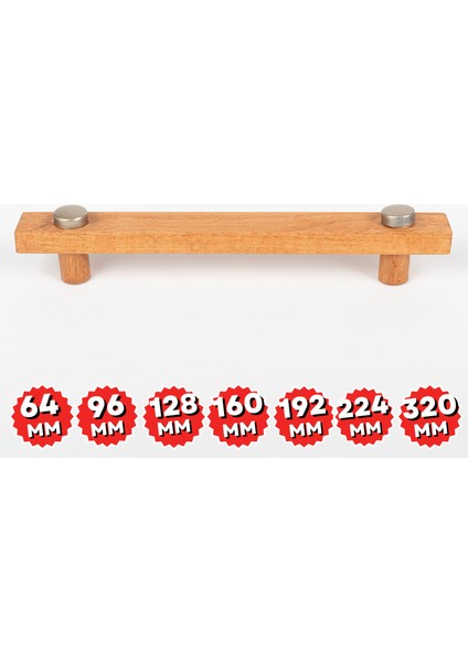 Dolap Kulpu, 10 Adet - Doğal Ahşap Kulp, Cekmece Kulpu, Mutfak Dolap Kulplari ,mobilya Kulpları