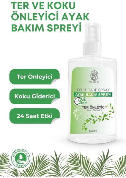 Ras Dashen Ayak ve Ayakkabı Koku Önleyici Giderici Sprey , Ferahlatıcı Nemlendirici Etkili 50 ml