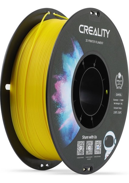 Cr-Petg Sarı Filament 1.75MM 1000GR