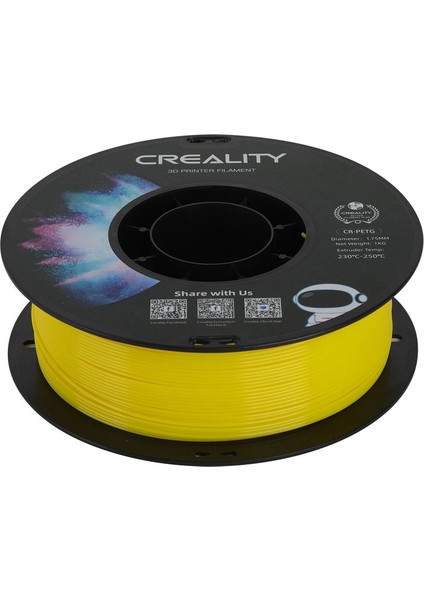 Cr-Petg Sarı Filament 1.75MM 1000GR