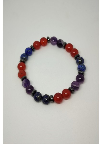 8 mm Lapis Lazuli, Ametist, Akik, Hematit Doğal Taş Bileklik fiyatları