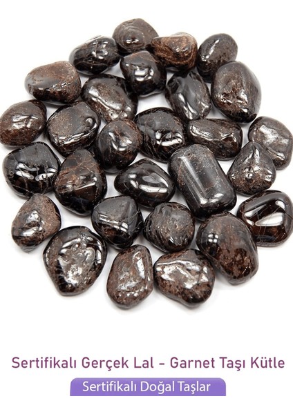 Sertifikalı Tamburlanmış Lal Granat Garnet Taşı Kütle (3 Adetli) fiyatları