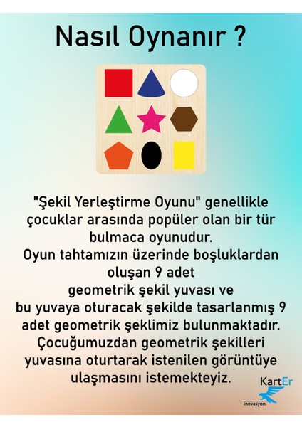 Şekiller,geometrik Şekiller,ahşap Eğitici Oyuncak,şekilleri Öğreniyorum,tak Çıkar