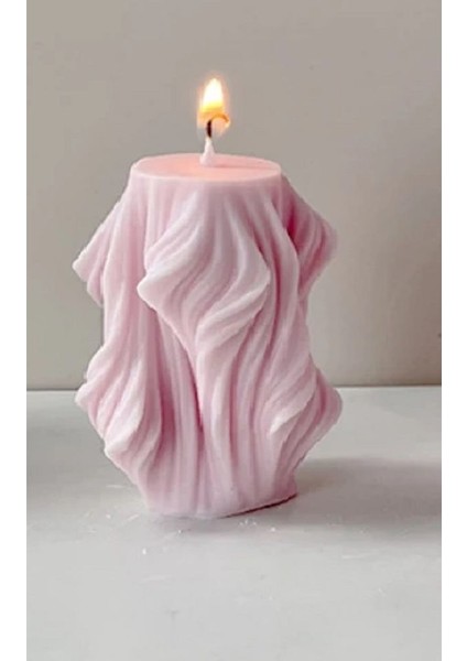Dekoratif Dalgalı Mum Kalıbı - Dalgalı Vegan Mum Silikon Kalıp Küçük Boy fırsatları