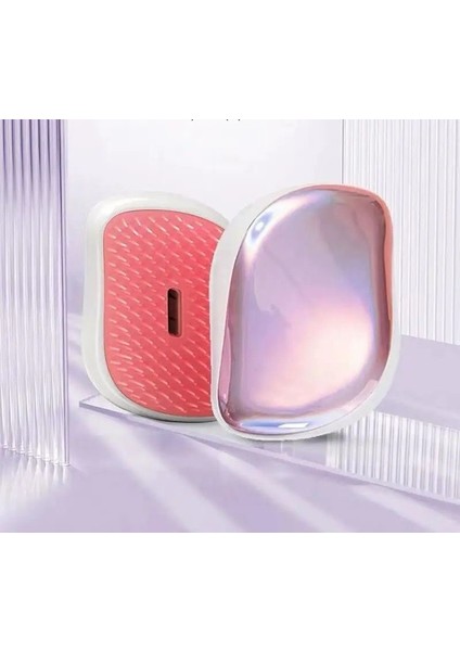 Saç Tarak & Saç Masaj Tarak Compact Style Pink Holographic Saç Fırçası