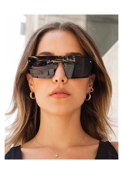 DC2130BLACK Siyah Degrade Bütün Büyük Cam Kadın Güneş Gözlüğü