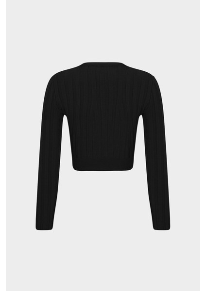 Bisiklet Yaka Slim Fit Crop Triko Kazak fiyatları