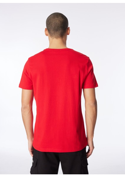 Kırmızı Erkek Bisiklet Yaka T-Shirt D4SM-TST3290 indirimleri