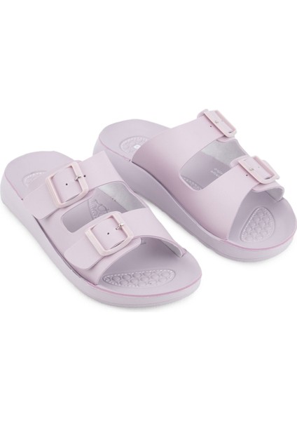 Yazlık Kadın Rahat Taban Suni Deri Çift Toka Ayarlanabilir Günlük Terlik modelleri