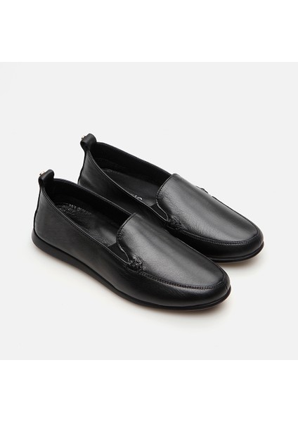 Hakiki Deri Siyah Kadın Loafer fiyatları