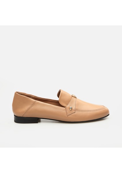 01AYH284090A330 HAKIKI Deri Naturel Kadın Loafer
