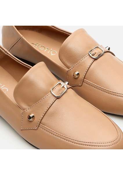 01AYH284090A330 HAKIKI Deri Naturel Kadın Loafer indirimleri