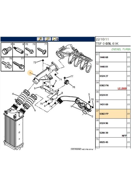 Turbo Hava Dozörü 307 308 C3 C4 (0382.FP)