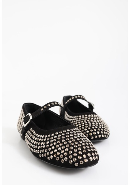 Siyah Mini Taşlı Babet 23437 indirimleri