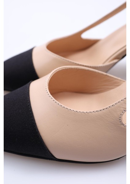 Nude Slingback Topuklu Ayakkabı 401 indirimleri