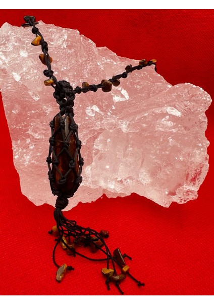 Sertifikalı Kaplan Gözü Doğal Taş Kolye El Yapımı Handmade Aaa Kalite