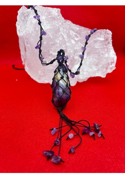 Sertifikalı Ametist Doğal Taş Kolye El Yapımı Handmade Aaa Kalite indirimleri