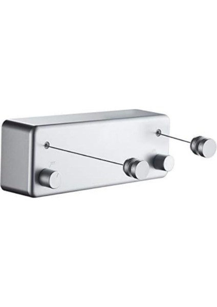 Iç Mekan Dış Mekan Duvara Monte Ağır Hizmet Tipi Teleskopik Çamaşır Kurutma Çamaşır Hattı Kurutma Rafı Giysileri (Yurt Dışından)