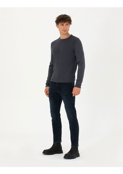 Erkek Lacivert Slim Fit Jean Pantolon 50274376-VR033 modelleri