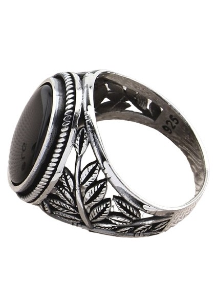 Erkek Yüzük Gümüş 925 Yaprak Motifli fiyatları